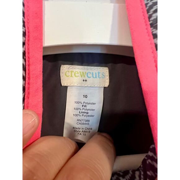 Crew Cuts Girls Vest Black Pink 10 Fall Winter - Picture 5 of 6